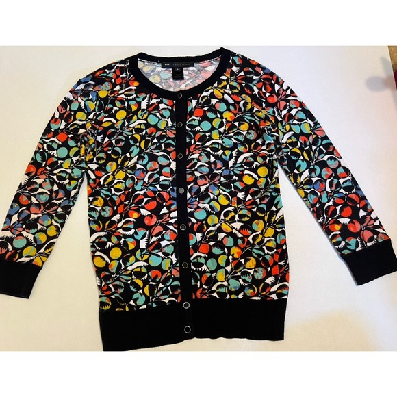 Marc By Marc Jacobs Sweaters - Marc By Marc Jacob's Colorful Floral 100% Cotton Preppy Cardigan Size S